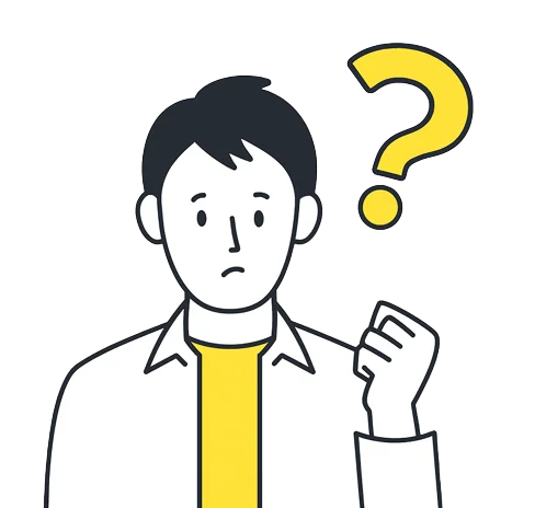 不安を抱える男女のイラスト